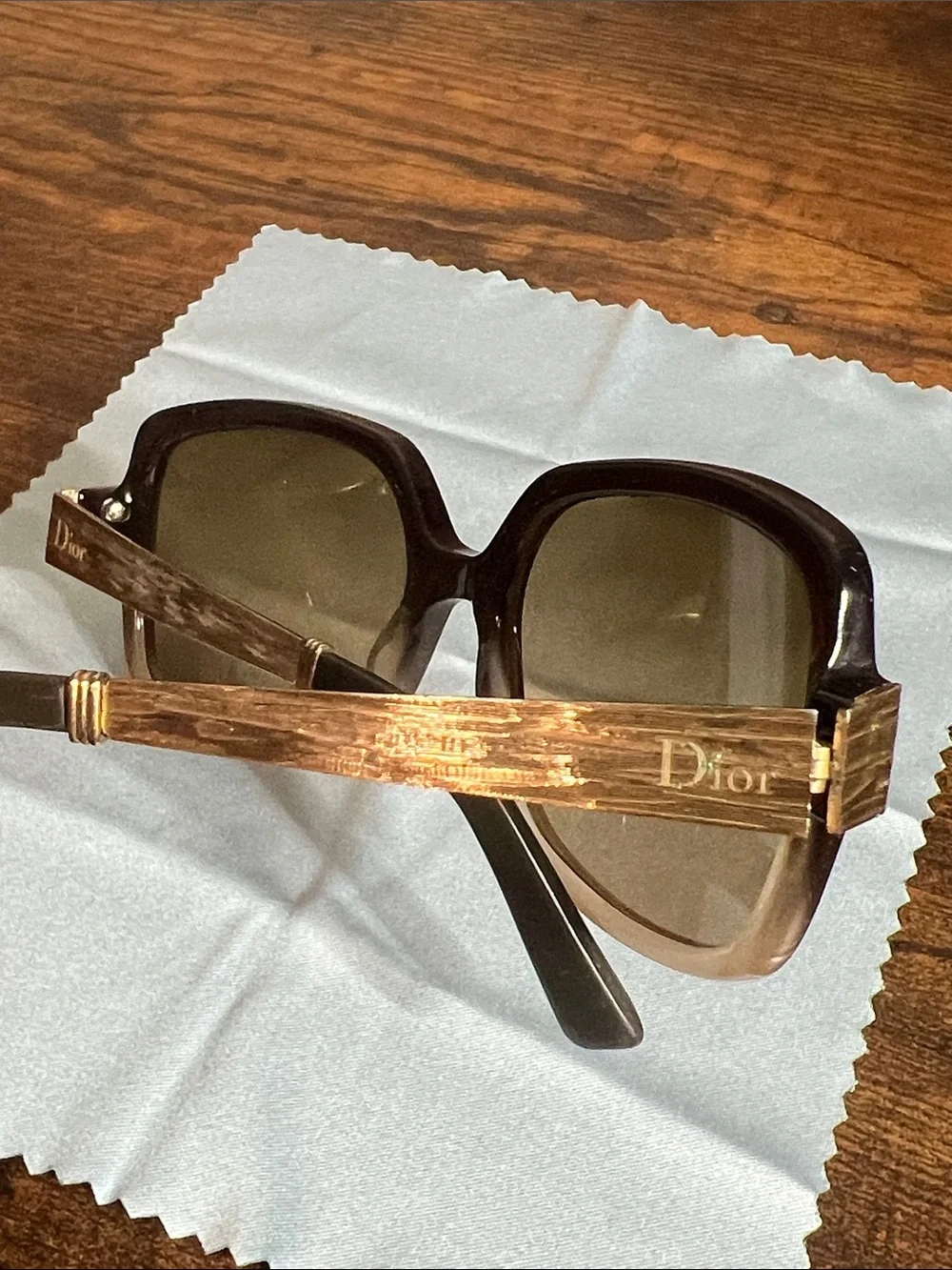 Dior Black Sunglasses with Gold Temples